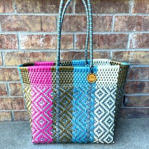 Maria Victoria RECYCLED ♻️ handmade Tamayo tall tote